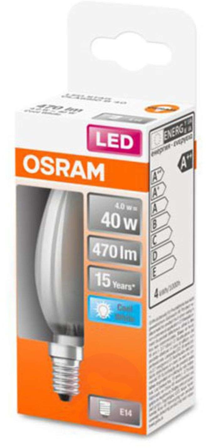 Osram Classic B żarówka LED E14 4W 6 500 K matowa