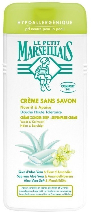 Le Petit Marseillas Le Petit Marseillais - Krem myjący Aloes i Kwiat migdałowca hypoalergiczny 400ml