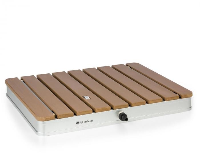 Blumfeldt Blumfeldt Sumatra Breeze SQ, prysznic ogrodowy, WPC, aluminium 70x55cm, kwadratowy BES14-Suma-BR-SQ-19