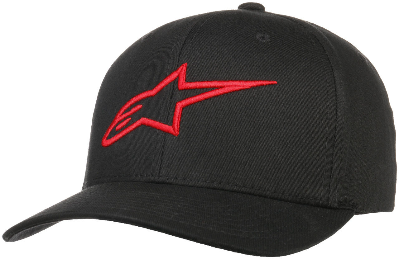Flexfit Czapka Ageless Curved by alpinestars, czarno-czerwony, XXL (62-63 cm)