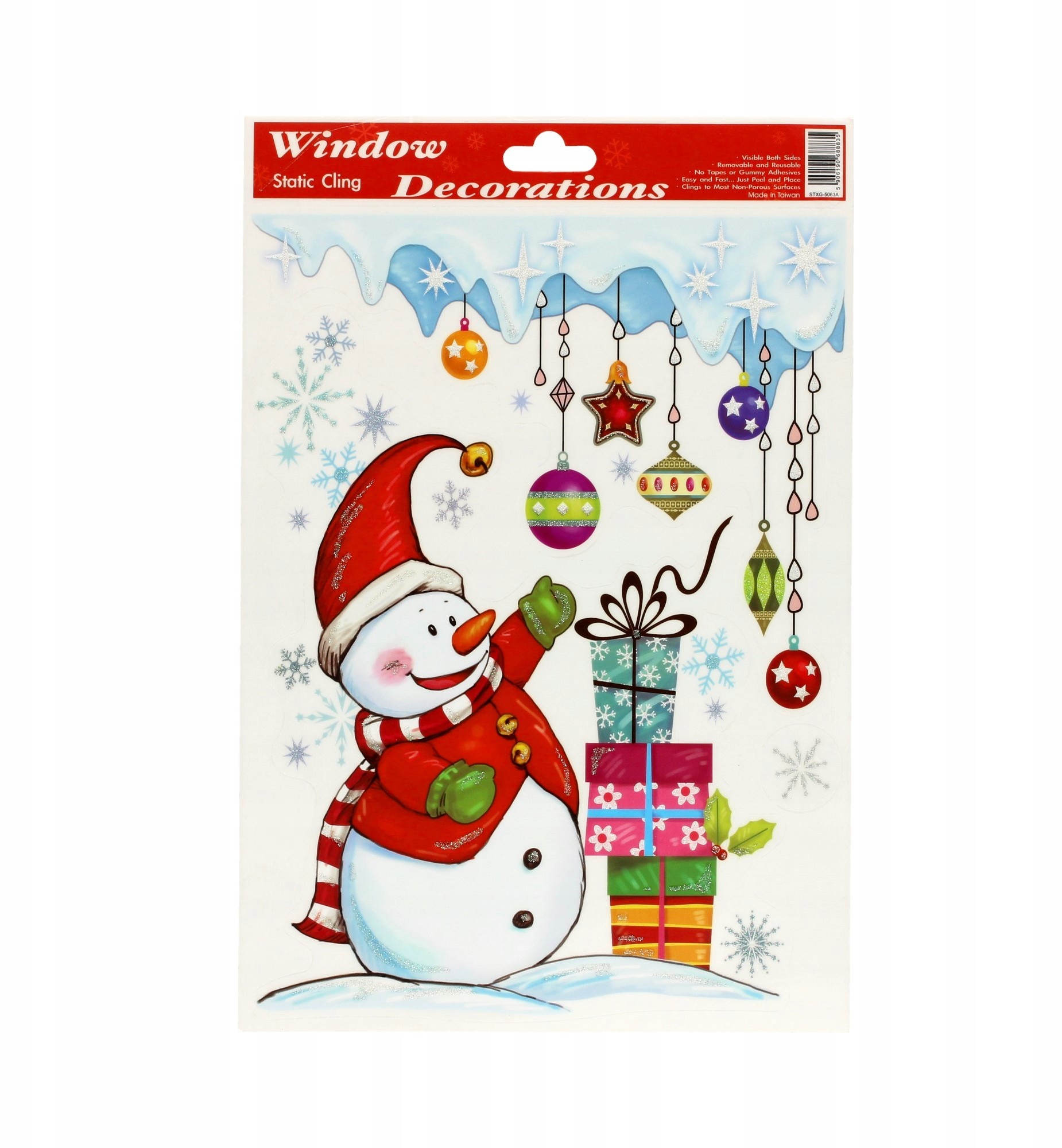 Aliga Witraż ozdoba na okno STXG-5063A Bałwan Brewis