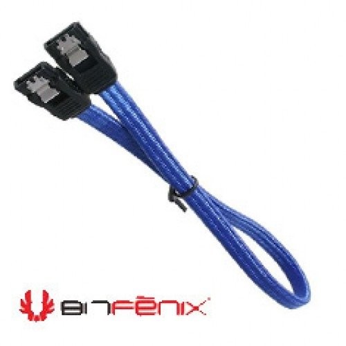 BitFenix SATA III Kabel (30 cm, sleeved) blau/schwarz (4716779442533)