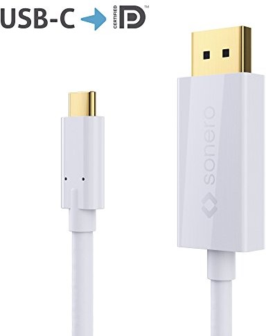 Sonero sonero ucc010  010-C na USB, przewód HDMI 2.0 4 K @ 60Hz o pojemności 18 Gbps, USB 3.1, alt Mode, tuńczyka derbo ltandere USB-C Computer, 1,0 m Czarny, biały UCC021-010