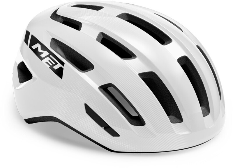 MET Miles Helmet, white glossy S/M | 52-58cm 2021 Kaski miejskie i trekkingowe 57003402