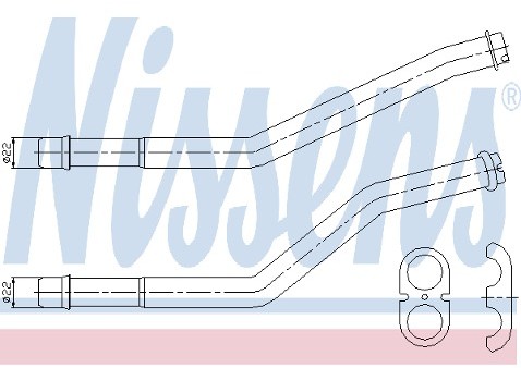 NISSENS Wymiennik ciepła, ogrzewanie wnętrza 73374