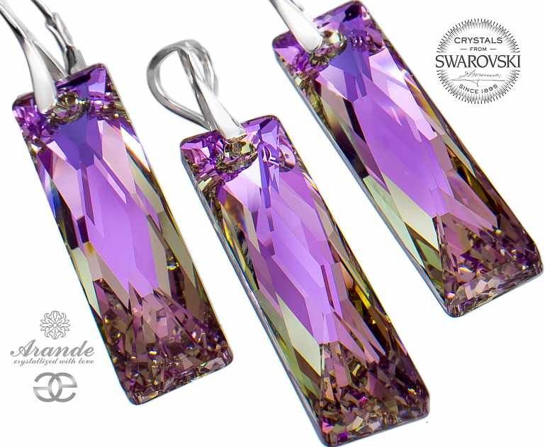 Arande SWAROVSKI piękne kolczyki wisiorek VITRAIL QUEEN SREBRO 700832