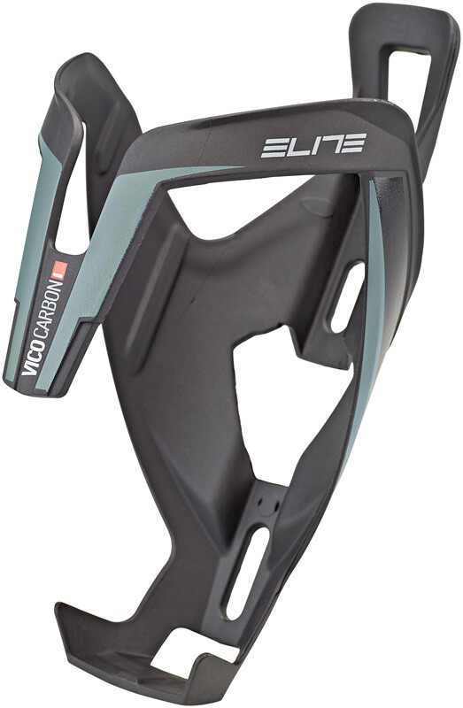 ELITE Vico Uchwyt na bidon Carbon, czarny/niebieski 2021 Uchwyty VO156155