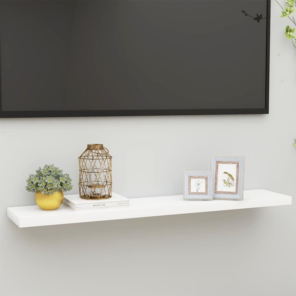 vidaXL Półka ścienna, dębowo-biała, 120 x 23,5 x 3,8 cm, MDF vidaXL