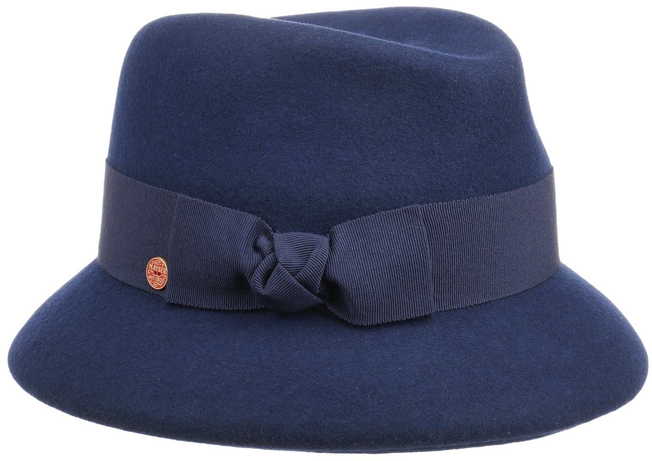 Kapelusz Damski Charlotte Soft Wool by Mayser, niebieski, One Size