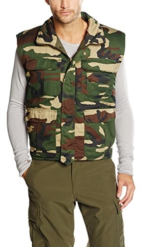 Mil-Tec US Ranger kamizelka z podszewką Woodland, wielokolorowa, XXL 83