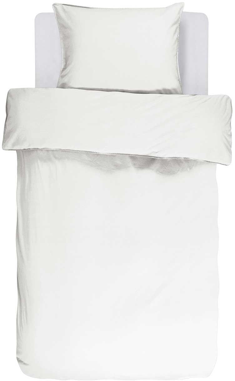 Essenza Komplet pościeli bawełnianej w kolorze białym poszewka dekoracyjna pościel na łóżko pojedyncze pościel holenderska Essenza 140x220 cm 400946-100NL-023