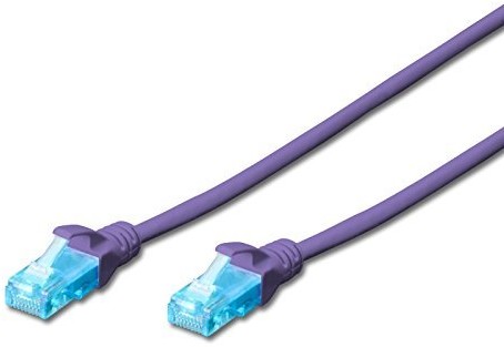 Ewent , kabel sieciowy CAT 5e Patch u/UTP, AWG 26/7, 2 wtyczka RJ45, fioletowy EW-5U-010P