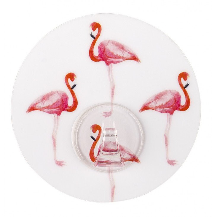 Wenko Pojedynczy wieszak łazienkowy FLAMINGO Static-Loc B06XX5Z8S2