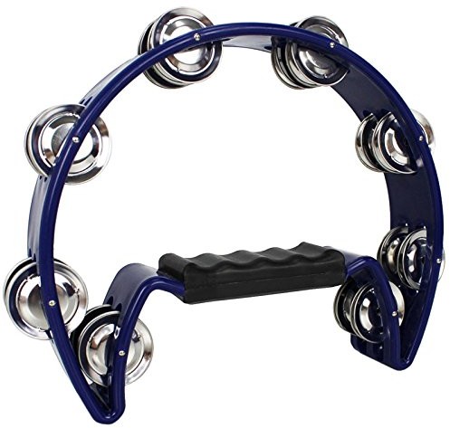 A-Star Half Moon Tambourine - Blue