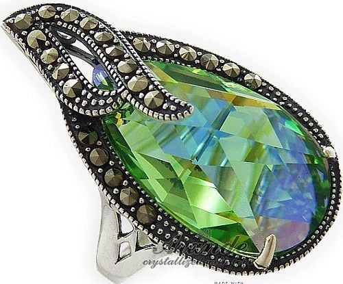 Swarovski Arande Piękny Pierścionek Peridot Admire Srebro 3230020517