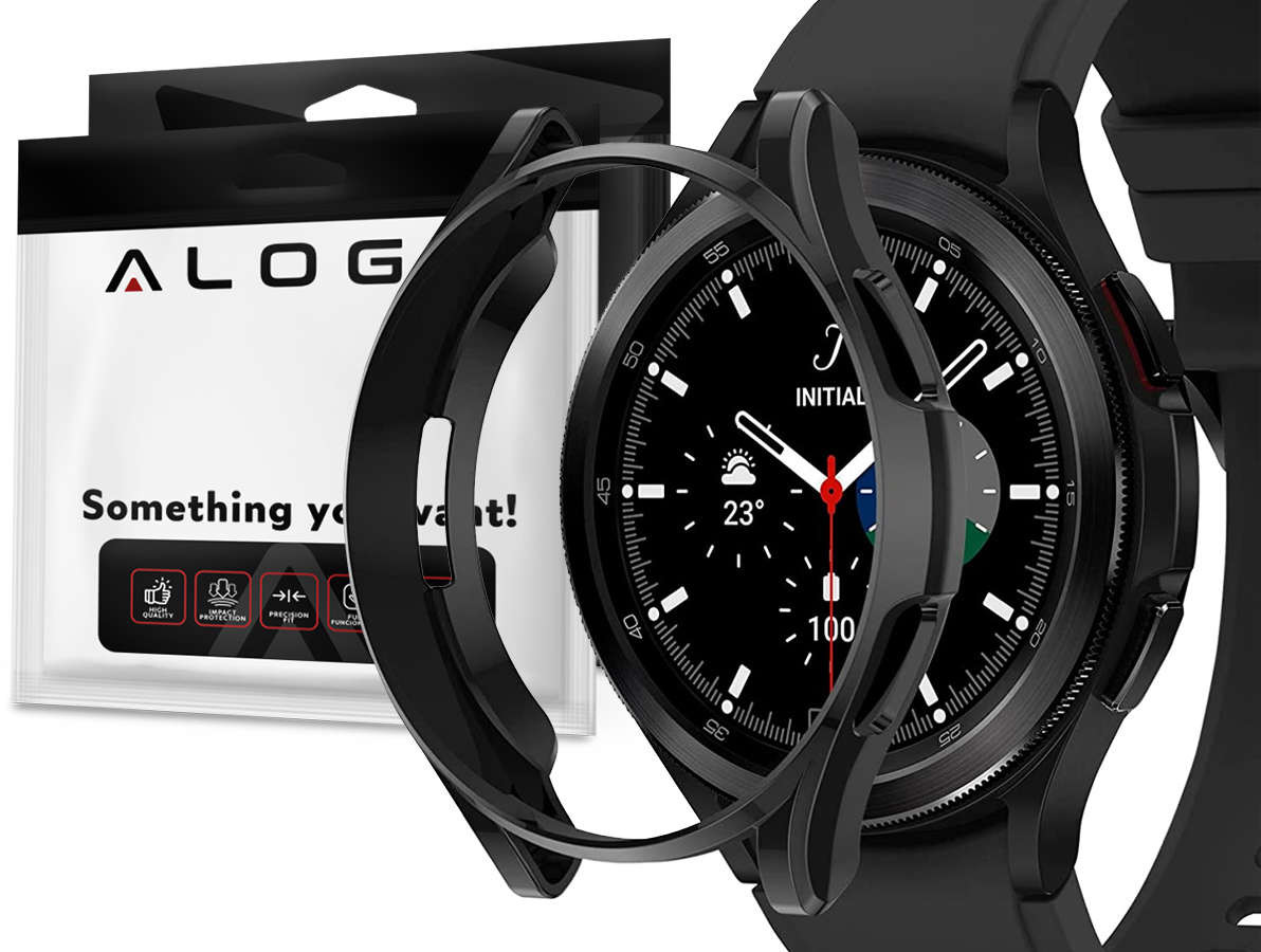 Alogy Etui silikonowe case do Samsung Galaxy Watch 4 Classic 42mm Czarne 10625X1