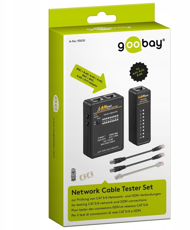 Tester okablowania Tp III BNC/Coax, CAT5/6, Isdn