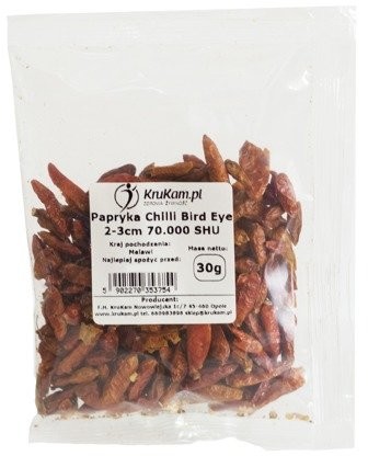 KruKam Papryczki Chilli Bird Eye 30g 70tys SHU Piri Piri