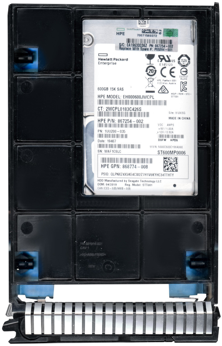 HP 867254-002 600GB 15k SAS-3 3.5'' EH000600JWCPL