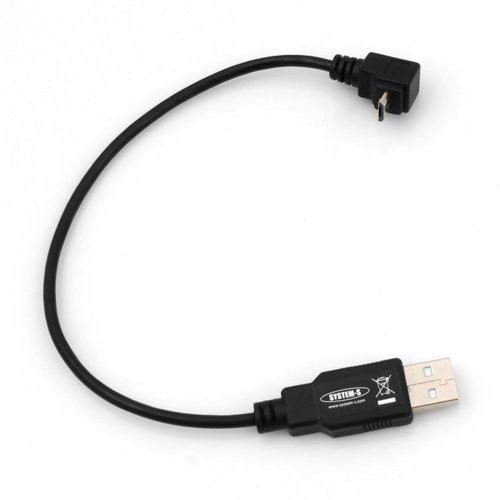 System-S System-S krótki przewód micro USB do transmisji danych kabel do ładowania z pod kątem 90 stopni śrubami pociągowymi wsteczna opracowana 20 cm 45975466-61