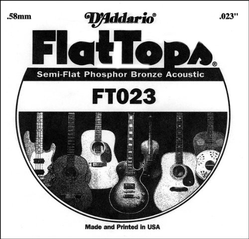 D'Addario ft023 pojedyncze gitara gitary akustycznej Semi-FLAT 023 Phos CAT16HPOR Bronze Wound FT023