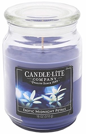CANDLE-LITE Candle-Lite  świeca zapachowa w szkle, Exotic Midnight Petals 510 G, niebieski, 10 x 10 x 14.5 cm 4171055