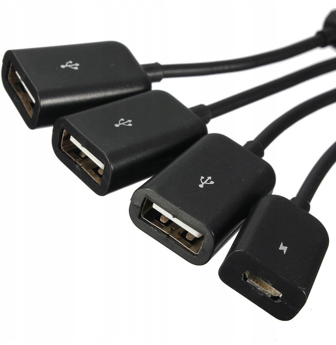 Hub 3x Usb 1x MicroUSB tablet Android Otg myszka