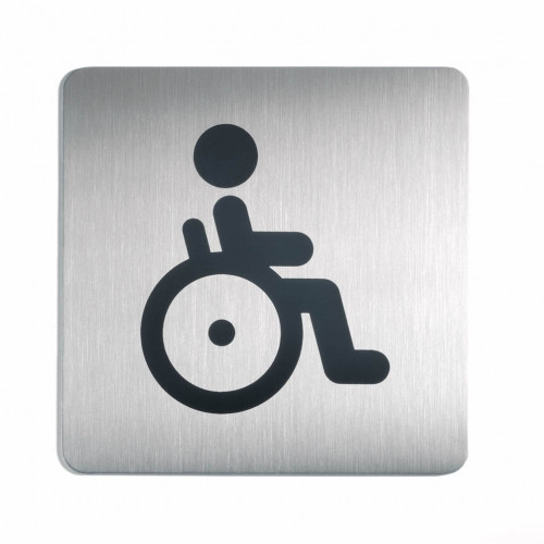 Durable 495923 DURABLE Tabliczka 150x150 mm symbol: WC-niepełnosprawni srebrny szt. 495923