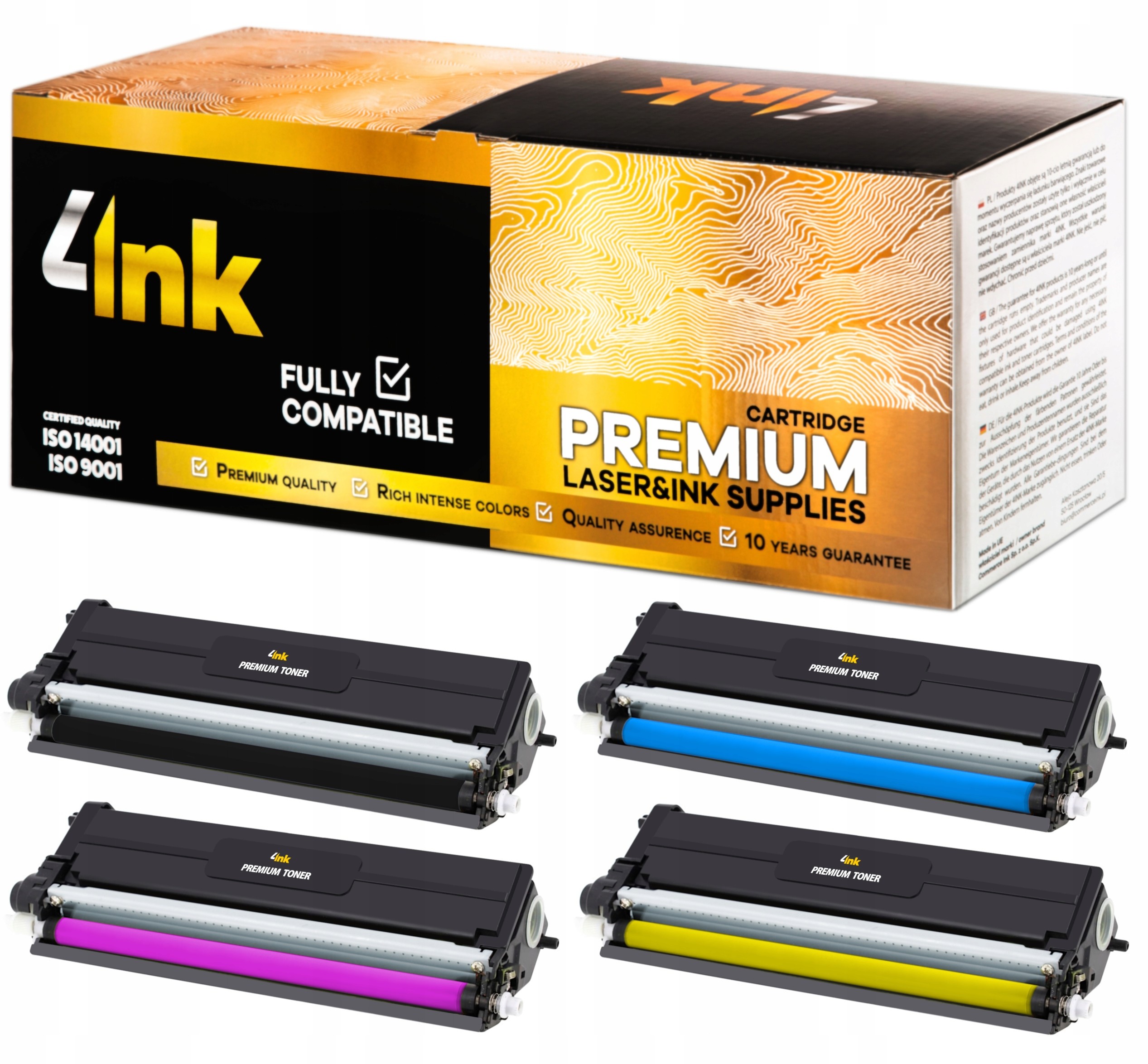 4x Toner TN-320 Do Brother MFC-9560CDW MFC-9970CDW