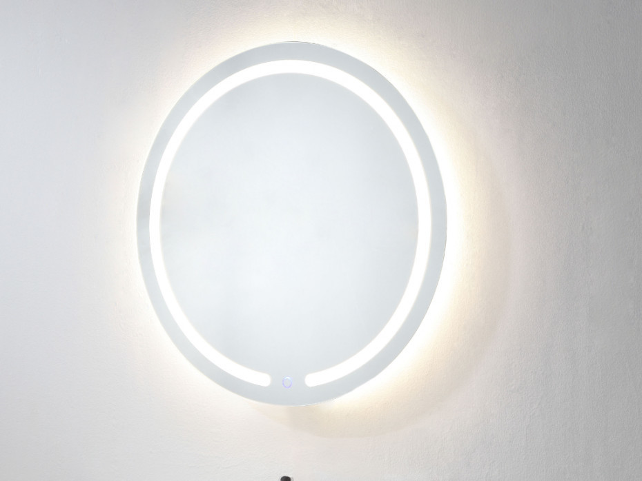 Vente-Unique Lustro łazienkowe podświetlane okrągłe ledowy NErEA dł. 60 × wys. 60 cm