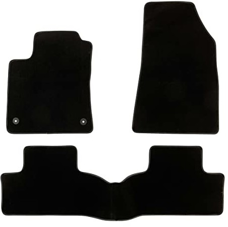 DBS DBS samochodowe dywaniki samochodowe na miarę, 3-częściowy, antypoślizgowy, wysokiej jakości, 1000 g/m, powłoka welurowa, 1766817 01766817