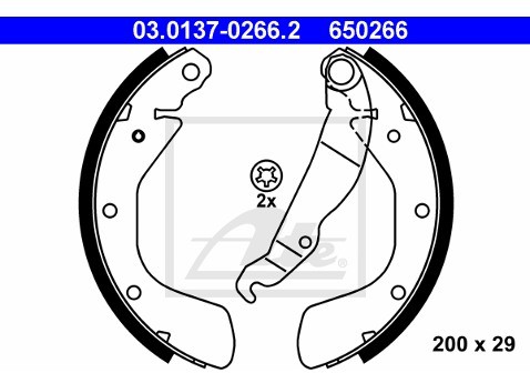 ATE Szczki hamulcowe - komplet 03.0137-0266.2