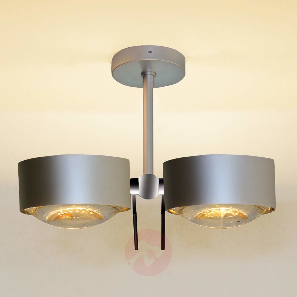 2-pkt. lampa sufitowa PUK SIDES, chrom mat 10 cm