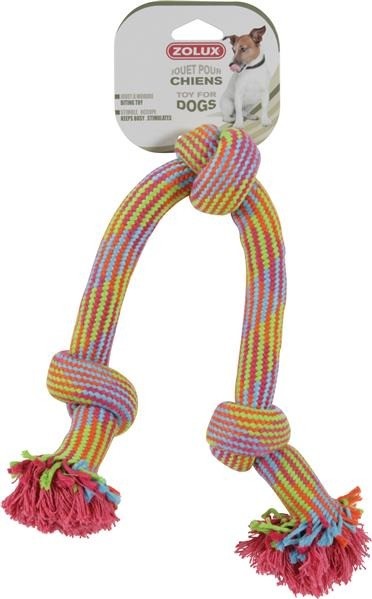 Zolux Zabawka sznurowa 3 węzły kolorowa 48 cm Dostawa GRATIS od 99 zł + super okazje