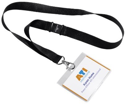 Durable 860001 tabliczką na nazwisko (60 X 90 MM, z taśmą tekstylną) 5 sztuki 8600-01