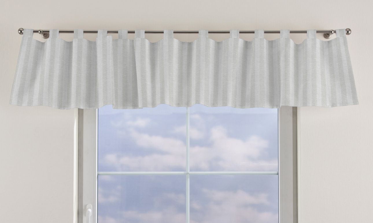 Dekoria Lambrekin na szelkach biały 130x40cm Linen 1356-392-04