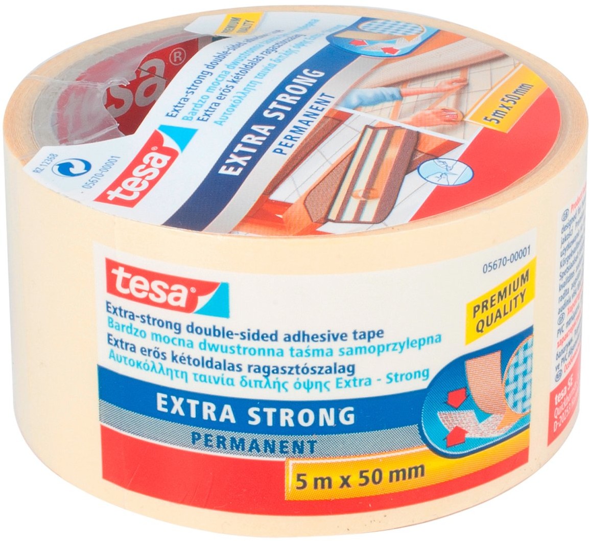 TESA Taśma dwustronna Extra Strong 5 m x 50 mm