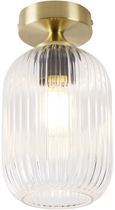 QAZQA Mosiężna lampa sufitowa Art Deco - Banci