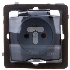 Ospel elektro Gniazdo 2P+Z bryzgoszczelne IP-44 z uziemieniem - Karo GPH-1SZ/M/0