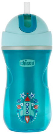 Chicco Chicco Kubek Niekapek Termiczny ze Słomką Chłopiec 14m+ Chicco Kubek Termiczny dla Chłopca 266 ml