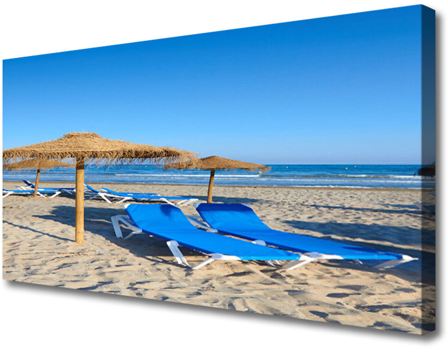 PL Tulup Obraz Canvas Plaża Morze Krajobraz 125x50cm