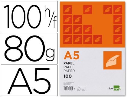 Liderpapel A5 Lid rpapel papieru 80 G/qm opakowanie od 100 Biały PB01