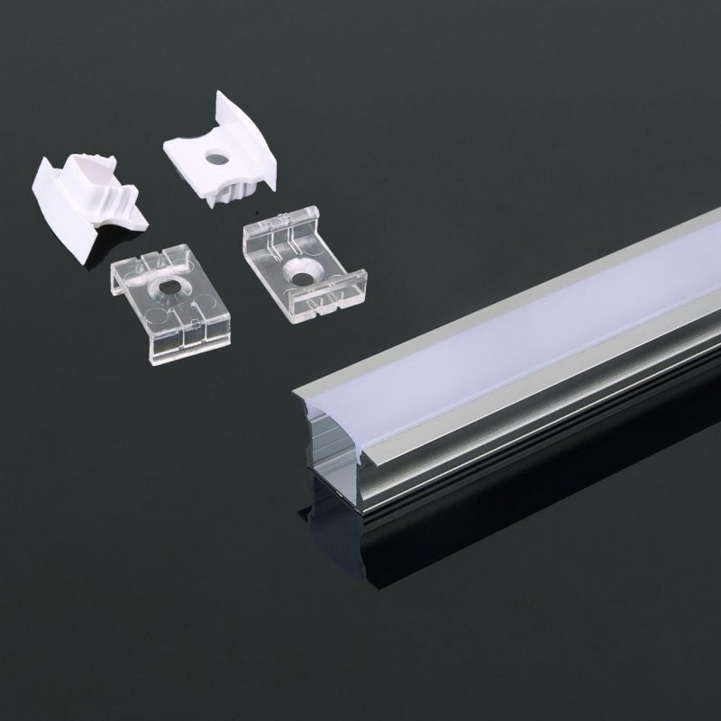 V-TAC Profil Aluminiowy 2000x23x15.5mm Klosz Mleczny VT-8107