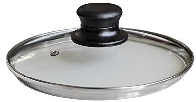 Karl Krüger GmbH Uniwersalny obiektyw rubin 24 cm z pokrywką guzik z tworzywa sztucznego/szkło/patelnia uniwersalna  pokrywka/pokrywka/pokrywka na garnek GL 24 R