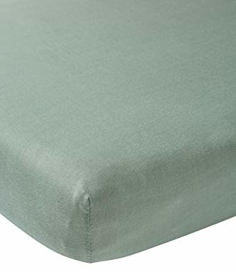 Meyco Meyco 563022 prześcieradło z gumką z dżerseju, Stone Green, 40 x 80/90 cm (kołyska), 100% bawełna