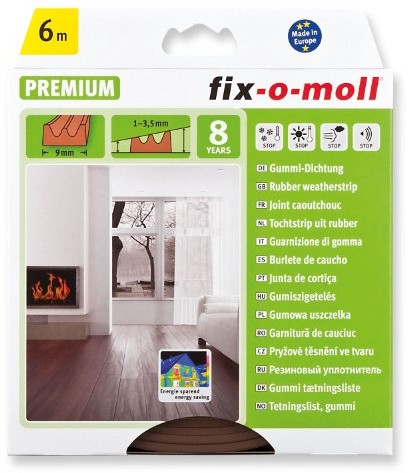 Fix-O-Moll FIX-O-Moll profil nasadowy E uszczelka 6 m 4 X 9 MM samoprzylepna brązowy, 3565240 3565240