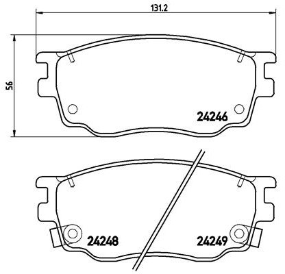 BREMBO Zestaw klocków hamulcowych, hamulce tarczowe P 49 033