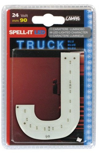 Unbekannt Lampa, Spell-IT LED, 90 MM, 24 V, J, turkusowy 98774