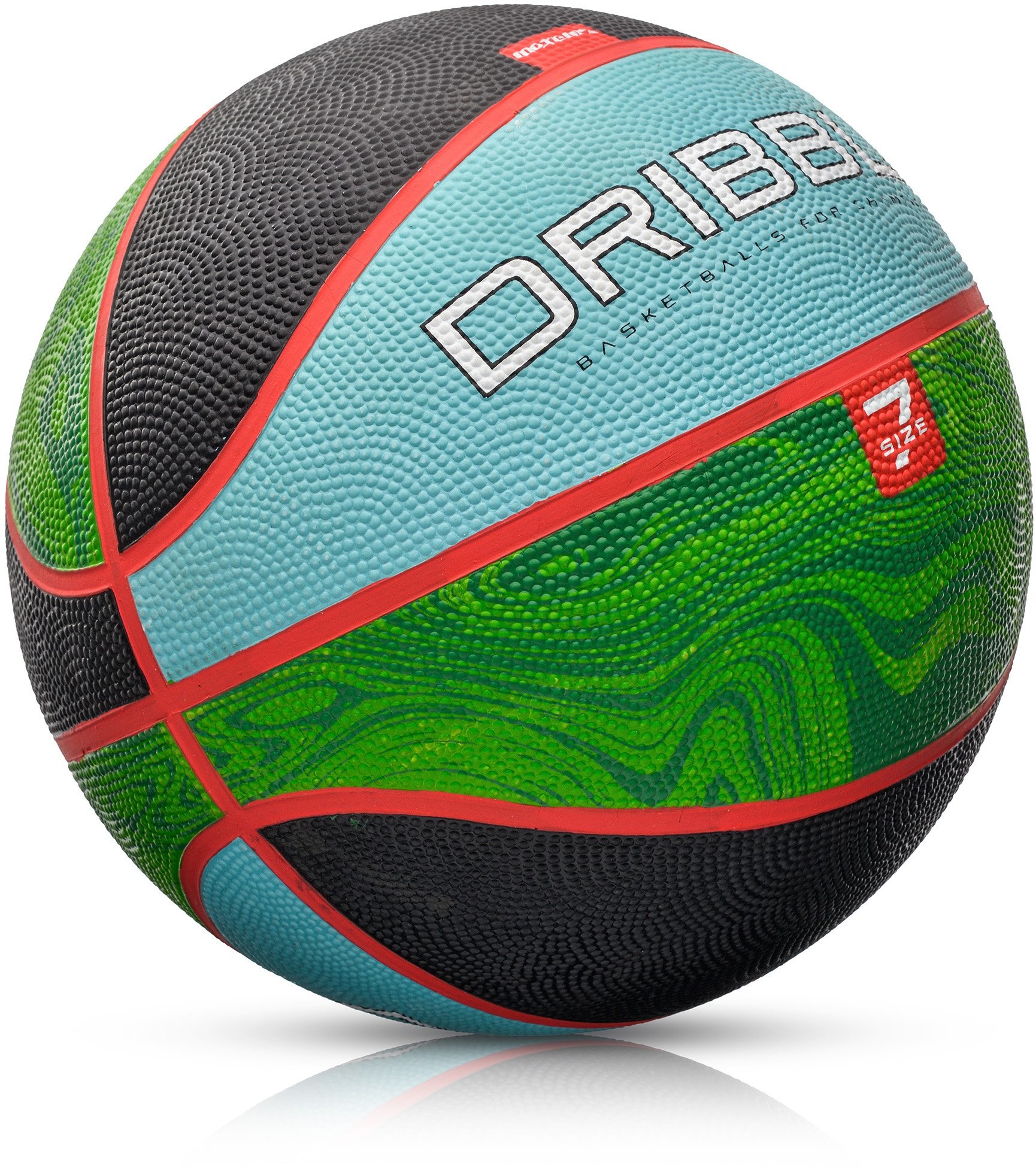 Meteor Piłka koszykowa Dribble niebieski/zielony 07093