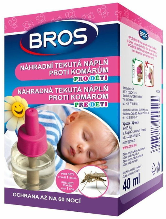 bros zamiennik płynny wkład do waporyzatora komarów dla dzieci 1 szt